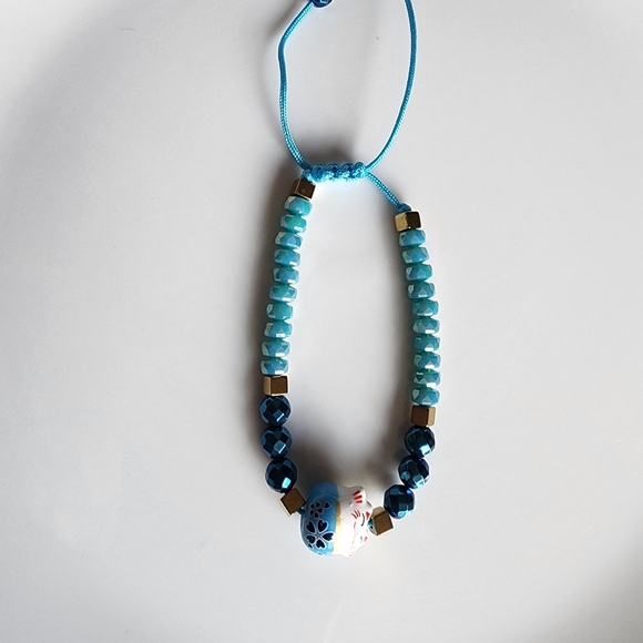 Blue Beaded Hematite Bracelet - Picture 3 of 5
